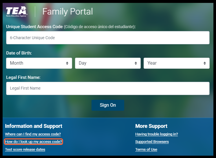 TEA Family Portal